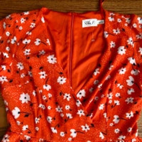 ELIZA J Floral Suplice Tiered Coral Dress Women’s Size 8 NWT - Picture 8 of 11