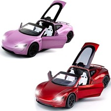 1:24 Scale Tesla Roadster Sport Car Diecast Alloy Model Car Racing Vehicles Toy