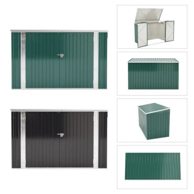 LOVE-MY-HOME Locking Garden Metal Bicycle Bike Shed Storage Tool Container Patio Bin Store