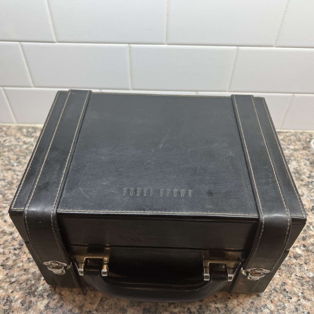 Bobbi Brown Makeup Case Trunk Black Leather No Key | eBay