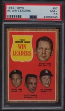 1962 Topps Baseball Al Win Leaders #57 PSA 7.5