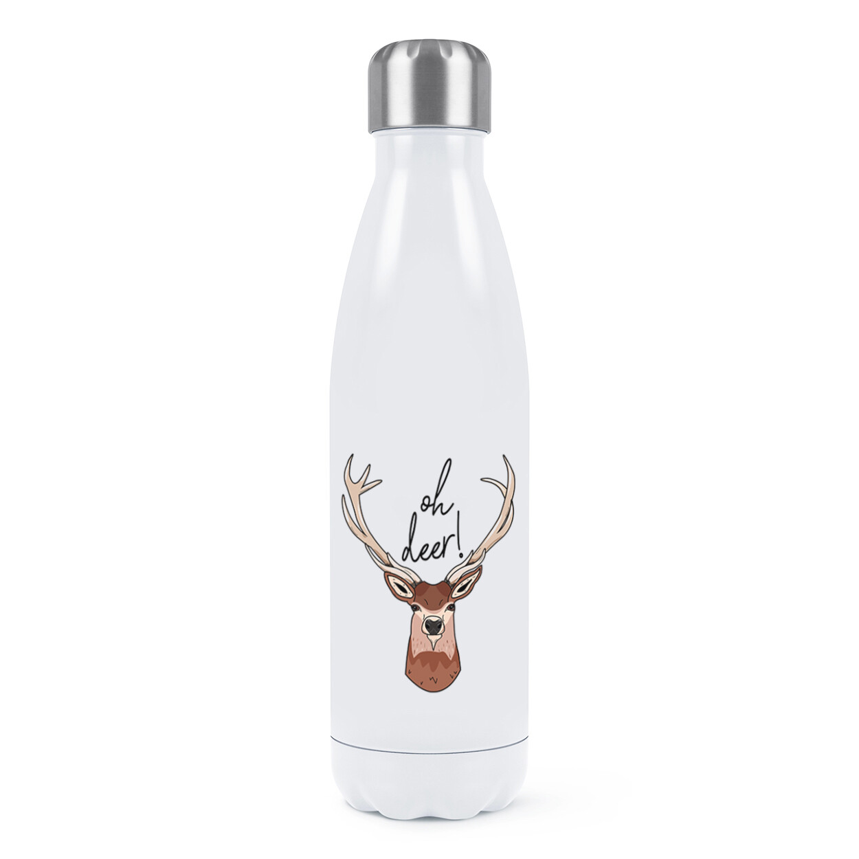 Oh Deer Double Wall Water Bottle Funny Stag Joke Animal Thermal