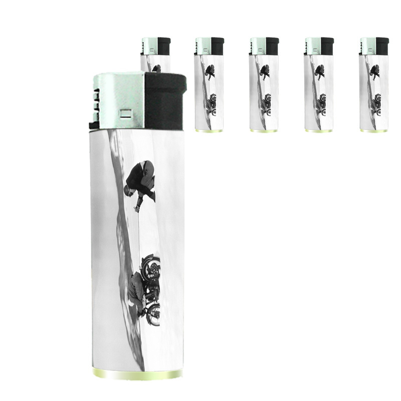 S Set Of 5 Electronic Refillable Butane Winter Skier
