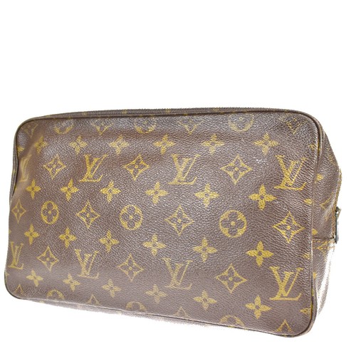 LOUIS VUITTON Trousse Toilette 28 Clutch Hand Bag Monogram Brown M47522  68BU287 | eBay