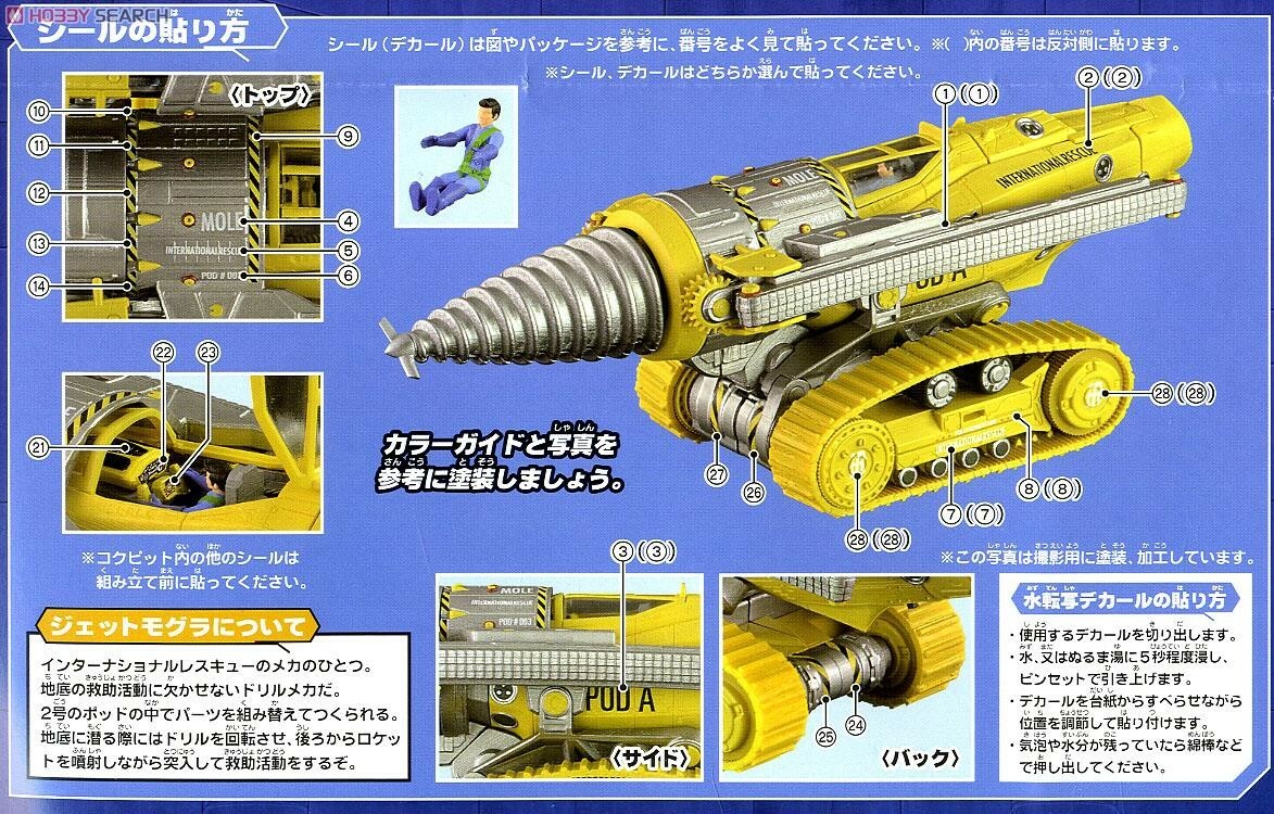 Thunderbird Real Kit 01 The Mole 1/48 Motorized Plastic