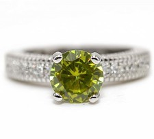 2CT Peridot  Topaz 925 Solid Sterling Silver Ring Jewelry Sz 6