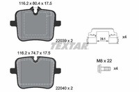 Textar Bremsbelagsatz, Scheibenbremse 2203901 FüR BMW ROLLS-ROYCE