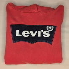 Levi s Kids Red Logo Hoodie Pullover Sweatshirt Size Small See Measurements