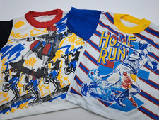 Vintage Toddler 2T 18-24 Pajama Top Lot Of 2 Baseball And Extreme Sports 1991