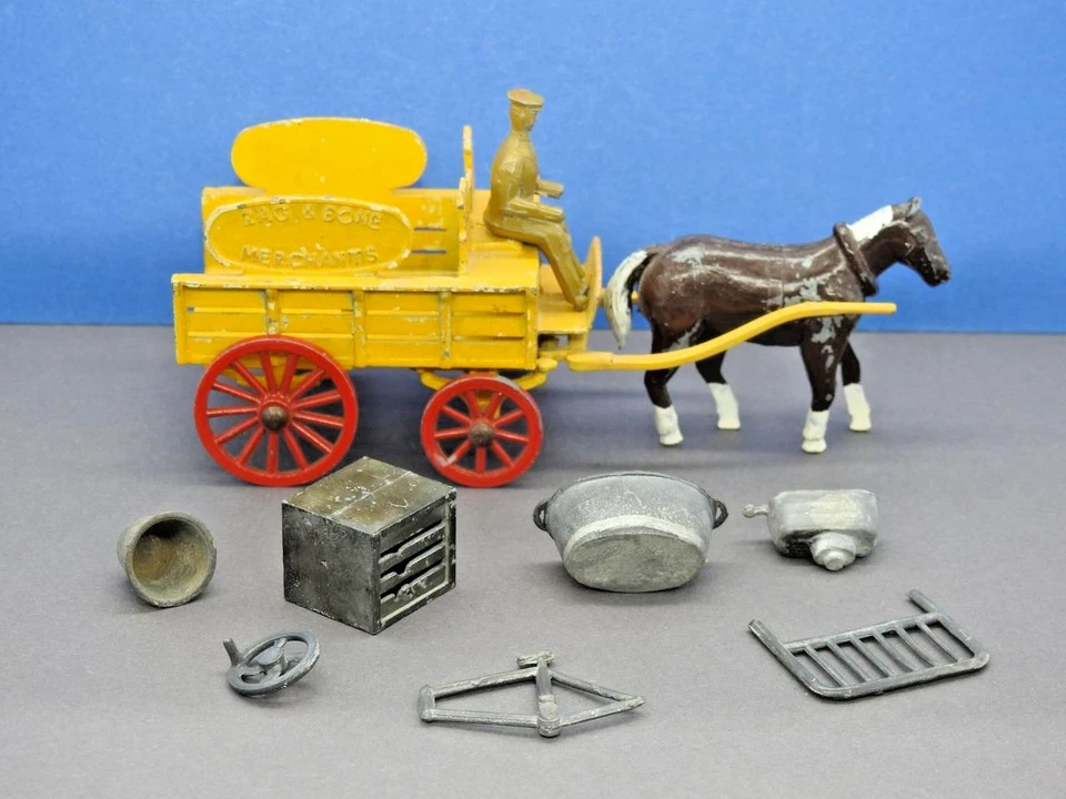 MATCHBOX LESNEY MOKO VINTAGE 1949 CARRO DE TRAPO Y HUESO TIRADO POR CABALLOS RARO Foto 4 de 4