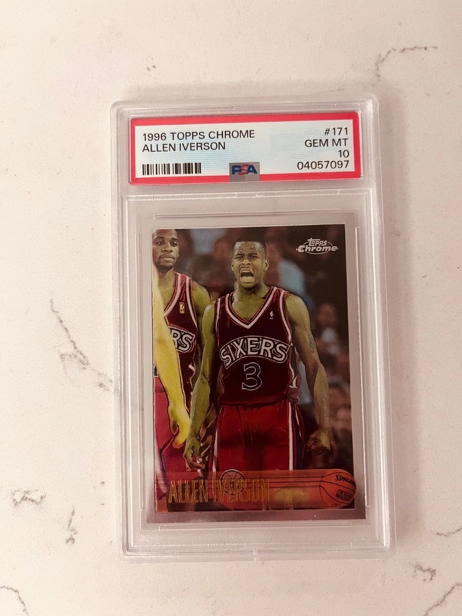 Topps Allen Iverson 10 Graded Basketball Sports Trading Cards