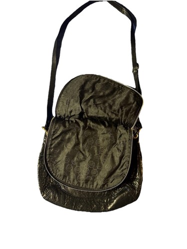 Corps croisé Michael Kors en cuir noir avec quincaillerie dorée, sangle longue/poignée courte - Photo 4/7