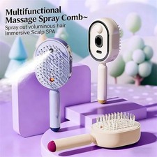 Rechargeable Spray Hair Brush Self-Cleaning Scalp Massage Comb with Mist Functio