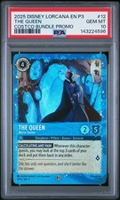 2025 Lorcana The Queen Costco Promo EN P3 Glimmer Foil #12 PSA 10 GEM MINT