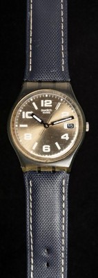 Swatch Champaign Zifferblatt Herren Quarz Vintage Uhr -- funktioniert, Ø34mm Gehäuse