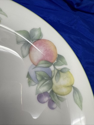 Lot of 6 Royal Vale China 1996 Fruits Dinner Plates White Green Rim Indonesia - Bild 21 von 24