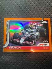 2025 Topps Chrome Oliver Bearman /25 True orange Formula 1 F1 Rookie Card