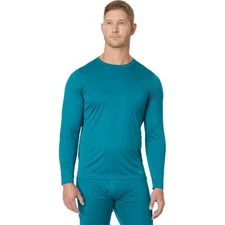 Hot Chillys Peach Skins Solid Crew Mens Aerial Blue Medium -Open Box