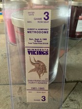 1985 HOF Jerry Rice NFL Debut FULL Ticket Proof Vikings San Francisco 49ers READ