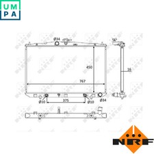 RADIATOR ENGINE COOLING 58610 FOR LEXUS 2GR-FXE/FE 3.5L 6cyl RX 