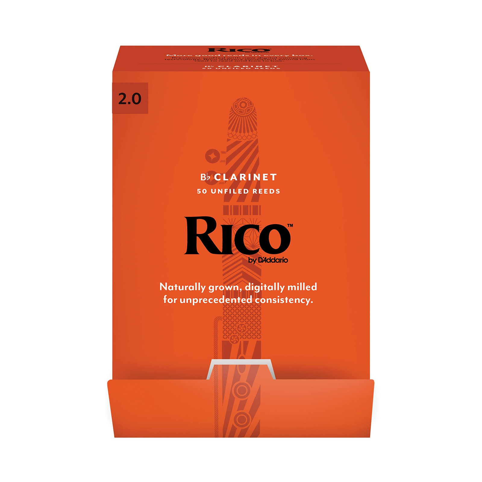 Язычки для кларнета DAddario Rico Bb, прочность 2, Упаковка из 50 штук