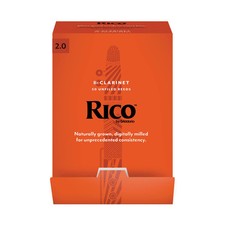 D'Addario Rico Bb Clarinet Reeds, Strength 2, Pack of 50
