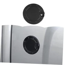 Fuel Filler Gas Tank Door Cap Cover Trim Decoration Exterior Accessories Black