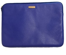 Kate Spade Saffiano Laptop Sleeve   Blue Faux Leather   Fits up to 13.5" Laptop