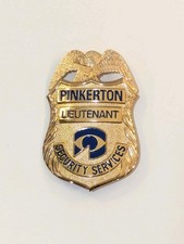 Pinkerton Collectible Security Services LIEUTENANT Badge OBSOLETE 