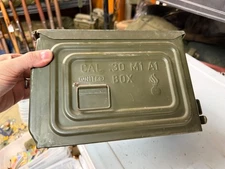 ORIGINAL WWII US ARMY .30 CAL BROWNING AIRCRAFT PLANE AMMO CARRY CAN-UNITED