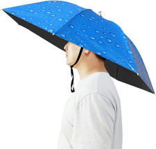 Umbrella Hat, 37 inch Fishing Umbrella Hat Hands Free Foldable UV Protection Umb