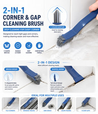 2-in-1 Corner & Gap Cleaning Brush for Bathroom Floor & Tile Scrubbing