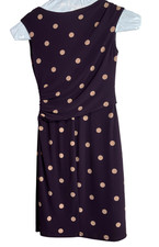Lauren Ralph Lauren Dress Womens Size 6 Sheath Ruched Polka Dot Cocktail Classic