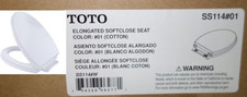 TOTO Soft Close Elongated Closed Front Toilet Seat Cotton White SS114 01