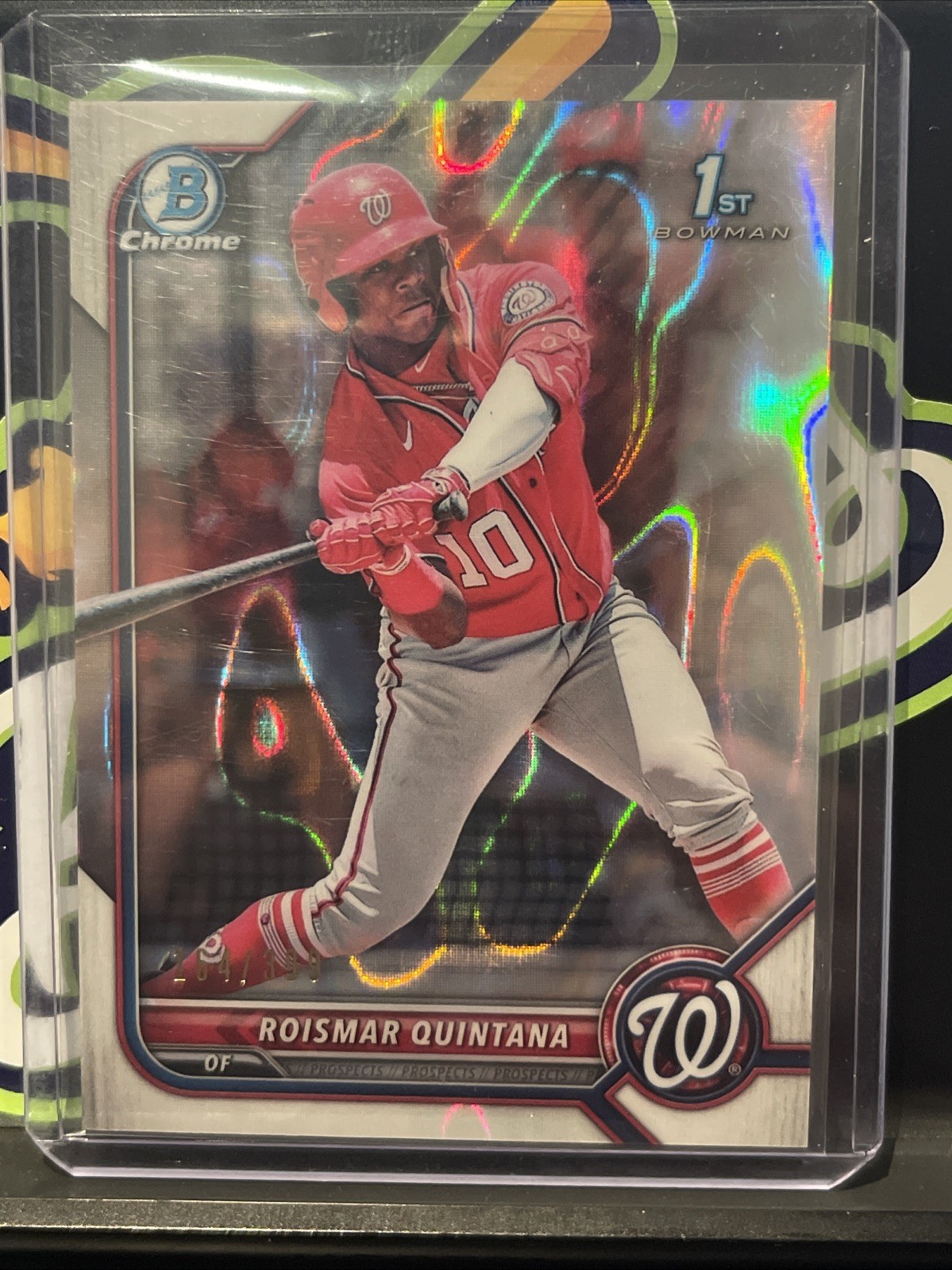 2022 Bowman Chrome Roismar Quintana 1st Rookie RC Lava Refractor /399 #BCP-83