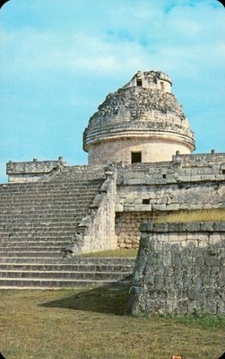 Mexico The Snail Mayan Observatory Postcard Vintage 1960 Chichen Itza, Yucatan N
