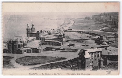 Vintage Dieppe Casino & Shore Postcard by Neurdein et Cie Paris
