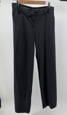 Express Editor Gray Pinstripe Dress Pants Career Office Chic Tailored 10 Basics