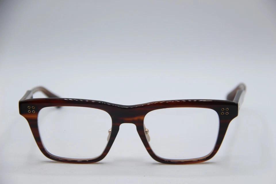 NOVO ÓCULOS DITA THAVOS DTX713-A-02 MARROM CHIFRE DOURADO ARMAÇÃO AUTÊNTICA 53-21 - Imagem 2 de 4