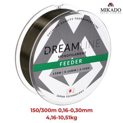 Mikado Dream Line Feeder sinkende abriebfeste Angelschnur grün monofil 150/300m
