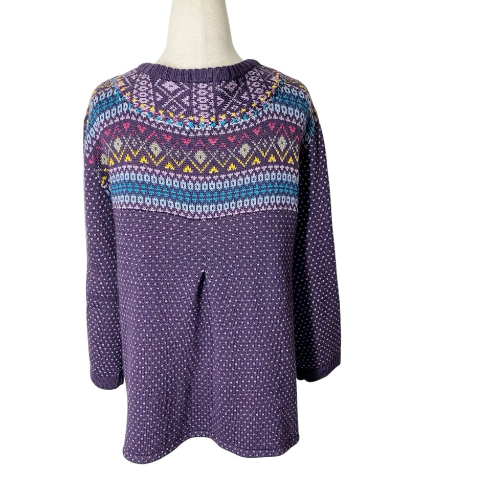 Cárdigan DE COLECCIÓN DRESSBARN XL Fair Isle Manga 3/4 Granny Cabin Cottage Nórdico Foto 3 de 4