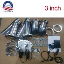 3" inch Electric Exhaust Valve Y Pipe Dual Control Motor Kit W/Remote Switch