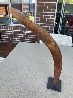 Old Aboriginal Boomerang on stand