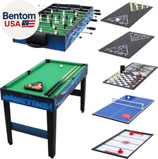10-In-1 Game Table - Combination Multi-Game Table with Billiards, Push Hockey, F