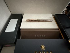 Cross,Century Il Cherry Blossom Red Gold Pl ,18K Gold Pl Nib”F” Nib,USA 🇺🇸