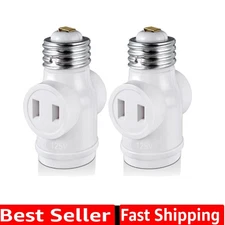 Listed 2 Outlet Light Socket Adapter – Perfect for Holiday & Workshop Use