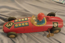 Tin  1950s  ASC Aoshing Lotus,racecar wind up with key, works
