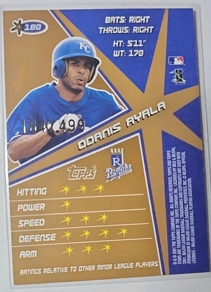2001 Topps Stars - Odannis Ayala #180 (RC) - 184/499 - Image 4 of 4