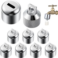 Water Spigot Locks 8-Pack, Brass Hose Bib Lock for 3/4'' Garden Male Hose Thread