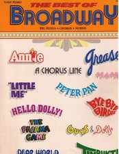 The Best of Broadway, Easy Piano Big Notes, Chords, Words 